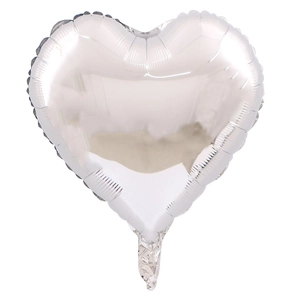 Glossy white heart shaped foil balloon for wedding party and holiday decorations