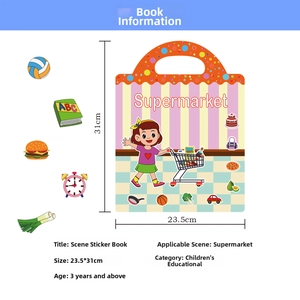 Detailed dimension guide for 23.5x31cm reusable dinosaur ocean sticker book