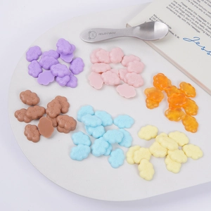 Mini resin cloud candy charms in macaron colors for DIY crafts and phone case decoration
