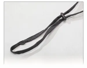 Detail of adjustable windproof chin strap with plastic toggle for outdoor fishing hats