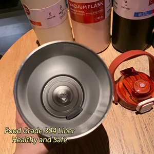 Large capacity 304 stainless steel vacuum insulated sports bottle with handle