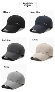 Detail view of five breathable mesh baseball caps in various colors with laser cut holes