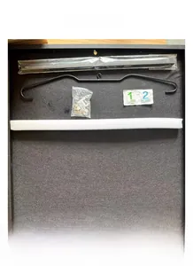 Jersey display case mounting kit with hanger, screws, wall anchors and cleaning kit