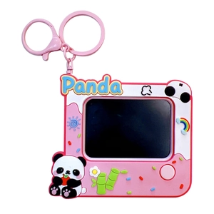 Schattige roze cartoon panda tekenbord sleutelhanger voor tas en cadeau decoratie
