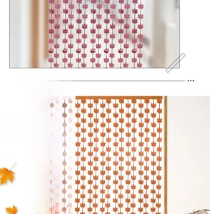 Macro detail of 2m maple leaf silk curtains for Thanksgiving and wedding venue decoration