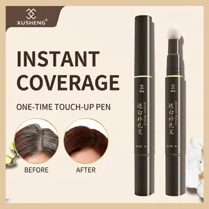 Hair Touch Up Pen Temporary Gray Hair Coverage Stick With Sponge Brush Botanical Essence For Root Concealing Natural Look