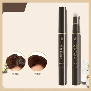 Hair Touch Up Pen Temporary Gray Hair Coverage Stick With Sponge Brush Botanical Essence For Root Concealing Natural Look
