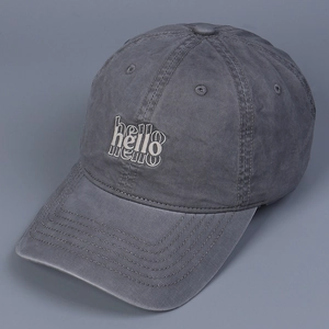 Gorra De Béisbol De Algodón Lavado Bordado Hello Retro Ajustable Gorro De Sol Casual Al Aire Libre Para Hombres Mujeres
