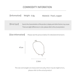 Detailed dimension guide for beaded pearl necklace with rhombic drop pendant size