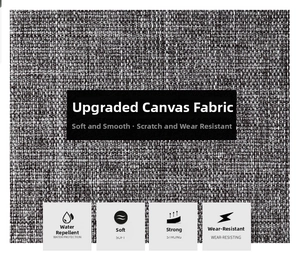 Close-up of waterproof canvas fabric showing durable texture and wear-resistant weave