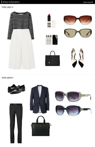 Flat lay of vintage pilot sunglasses paired with classic apparel for men and women