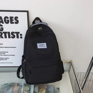 Fashion Nylon Backpack Large Capacity School Bag Minimalist Water Resistant For Students Laptop Rucksack