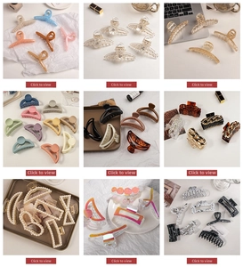 Detailed collection of frosted jelly-colored hair claws in various stylish designs
