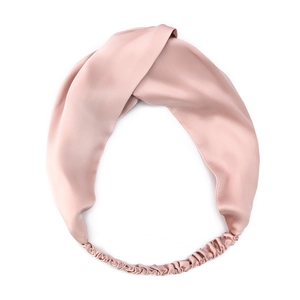 Pink 19mm pure mulberry silk scrunchie with soft smooth texture for hair care