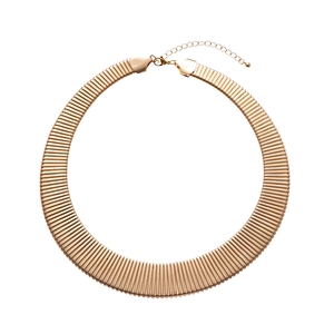 Exaggerated gold textured metal geometric bib necklace with adjustable lobster clasp