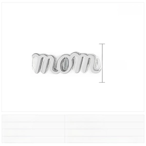Détail des pendentifs MOM 14x8mm en acier et or pour la création de bijoux