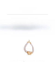 Detail view of a double-layered knotted pearl necklace with copper material specifications