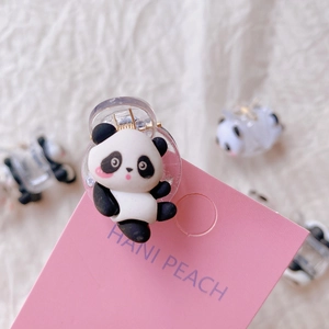 Süße Panda Haarklammer mit transparentem Acryl für Mädchen Haarstyling Zubehör