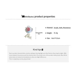 Détails de la pince à cheveux en dentelle acrylique avec dimensions 8x4,5cm et poids 31,3g