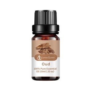 10ml Pure Oud Essential Oil in brown glass bottle with dropper for aromatherapy