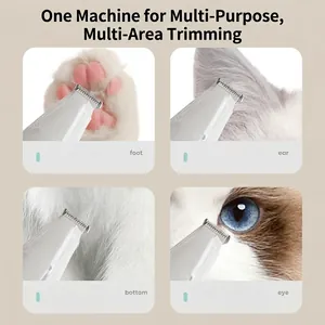 Tondeuse silencieuse pour animaux, idéale pour les pattes, oreilles et yeux