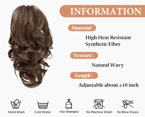 Detailed guide for synthetic wavy hair extension care with material specifications