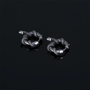 Snake Huggie Hoop Earrings 316 Stainless Steel Wrap Around Animal Punk Gothic Vintage Jewelry For Men Women Unisex