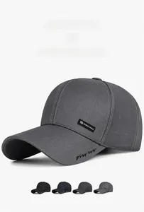Detail view of cotton baseball cap colors and embroidered DING HAN side leather patch