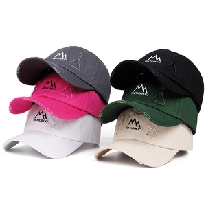 Casquette De Baseball Brodée Montagne Délavée Coton Protection Solaire Extérieure Vintage Streetwear Réglable Unisexe