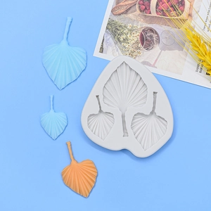 Stampo in silicone a foglia di palma con decorazioni per torte a ventaglio in fondant