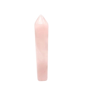 Enkele rozenkwarts zeshoekige prisma kristallen hanger voor sieraden maken