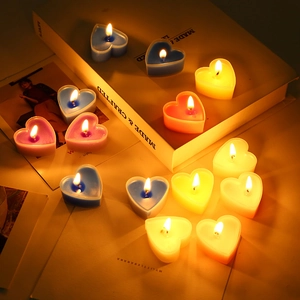 Candele Profumate A Forma Di Cuore Candele Tea Light Cera Di Paraffina Custodia Plastica Senza Fumo San Valentino