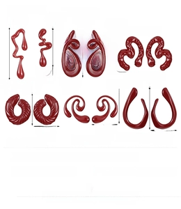 Detailed size and weight specifications for gold geometric pleated drop earrings set