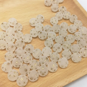 Frosted acrylic star beads in transparent finish for DIY jewelry making and crafting projects
