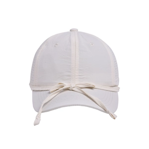 Breathable quick-dry cream baseball cap for women with elegant bow ribbon decoration