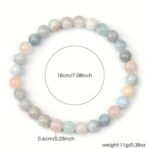 Natural stone beaded bracelet with 8mm lapis lazuli and amethyst beads for women