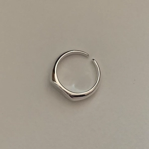 Minimalist 925 sterling silver starburst open ring with adjustable band design