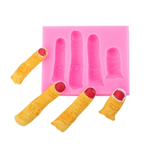 3D finger silicone mold for Halloween chocolate fondant with realistic texture details