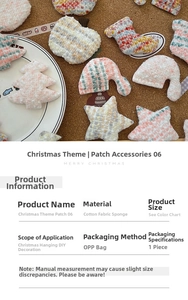 Detailed view of handmade knitted Christmas tree and star charms for DIY crafts