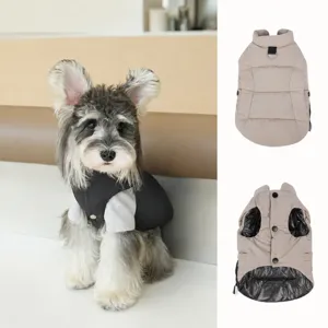 Quilted Dog Vest Jacket Warm Winter Pet Clothes With D-Ring For Leash Windproof Polyester Padded Waistcoat For Small Medium Dogs