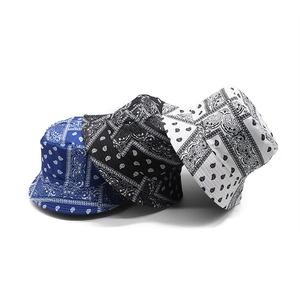 Chapeau Bob Imprimé Cachemire Coton Polyester Streetwear Protection Solaire Hip Hop Rétro Unisexe Style Bandana