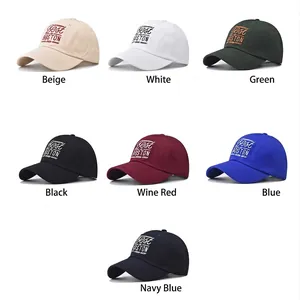 Classic cotton baseball cap with Boston embroidery in seven assorted colors for unisex wear