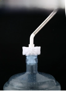 Long handle brush head entering a 5-gallon water bottle with a minimum 4.5cm opening diameter