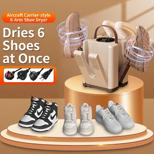 6-arm electric shoe dryer with timing function for three pairs of shoes simultaneously