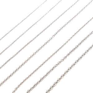Polished stainless steel link chains in various thicknesses for men and women