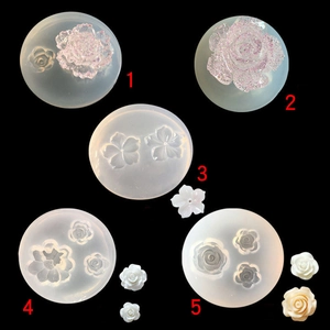 Moule En Silicone Fleur Surface Miroir Forme Rose Marguerite Pour Coulée De Résine Bricolage Bijoux Épingles À Cheveux Pendentifs