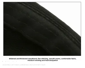 Close-up of the breathable thickened inner sweatband and stitching on a sailor brimless cap