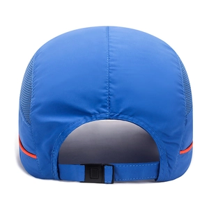 Marineblaue schnelltrocknende Sonnenkappe mit Netzgewebe und orangefarbenem Rand für Outdoor