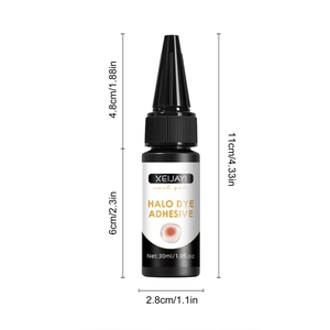 30ml blush gradient halo dye nail polish adhesive bottle with precise size dimensions