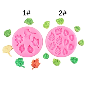 Silicone Leaf Mold Maple Ginkgo Clover Shape Fondant Chocolate Cake Decorating Baking Tool DIY Craft